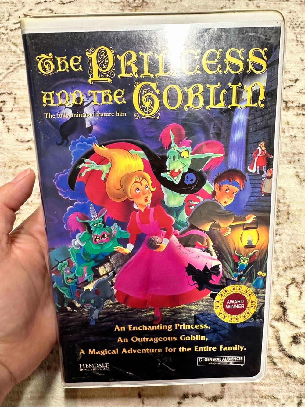Vintage 1994 The Princess and the Goblin VHS – Hemdale Home Video Animated